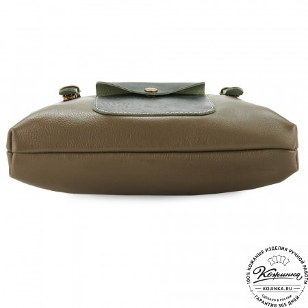 Кожаный рюкзак "Vogue New" (оливковый)